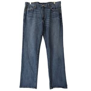 Vintage Lucky Brand Jeans Mens Flap Pocket Straight Leg Size 36x33 Medium‎ Wash